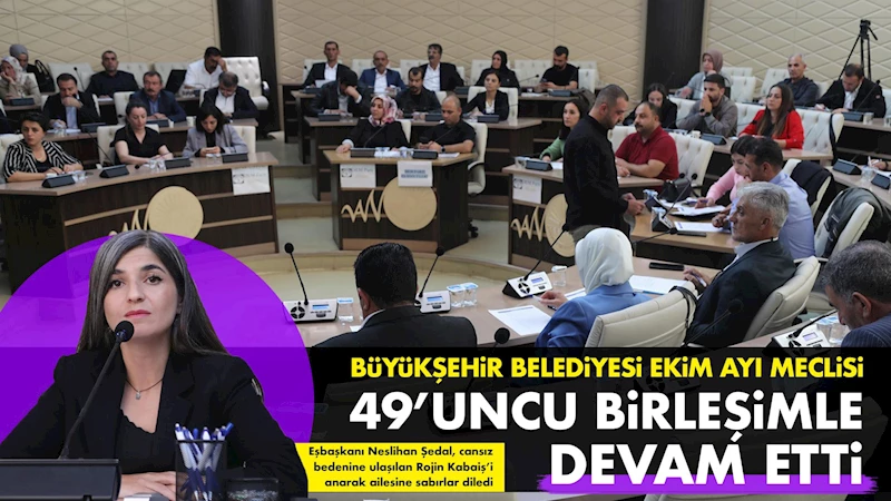 Büyükşehir Belediyesi Ekim ayı Meclisi 49’uncu birleşimle devam etti