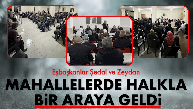 Eşbaşkanlar Şedal ve Zeydan mahallelerde halkla bir araya geldi